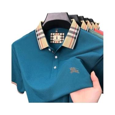 Imagem de Camisa Polo Masculina De Verão Com Manga Curta, Designer De Luxo, Bord