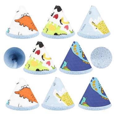 Imagem de AMAZYC-US 8 peças de capas de veludo coral para bebês meninos, forte absorção de água reutilizável protetor de xixi, acessório de troca de fraldas para bebês meninos