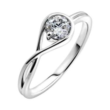 Imagem de Anel Feminino De Prata Esterlina 925 Com Coração E Flor, Tamanhos 6-9,