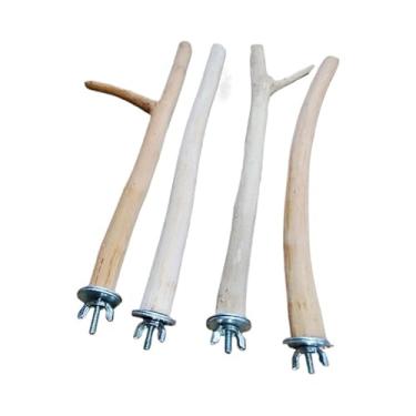 Imagem de Kit 4 Poleiros Naturais de Goiabeira 30cm para Calopsita e Ringneck