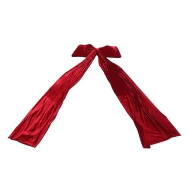 Imagem de Generic Laço de Natal de Veludo Vermelho, Grande Topper de árvore de Veludo Premium de 27,6 X 70,9 Polegadas Com Cordão de Conexão, para Decorações de Guirlanda de Festa Em Casa
