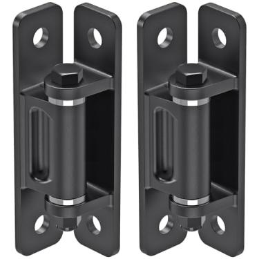 Imagem de Lifeswell Dobradiça de portão resistente, pacote com 2, dobradiça de parafuso de aço, dobradiça de portão de montagem central para portas giratórias, portões de garagem e portões de fazenda, rolamento