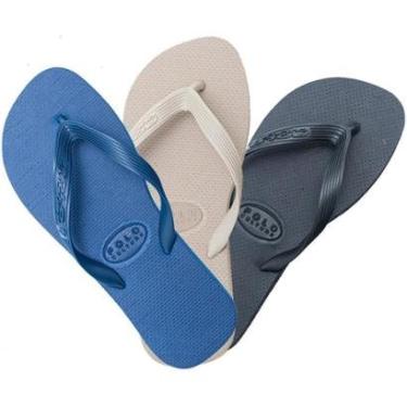 Imagem de Chinelo Masculino Confortável Borracha Polo Culture Kit 3-Masculino