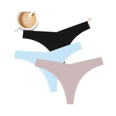 Imagem de Tanga Feminina Sem Costura De Cintura Baixa Em Forma De V, Macia E Ami