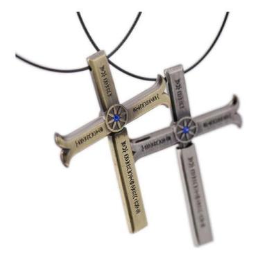 Imagem de Colar Masculino Anime Mihawk Cruz Drácula Gótico Pingente - Draconis, 