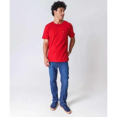 Imagem de Calça Masculina Jeans Reta Bolsos Azul-69019 - Vizzy, 46, Jeans azul