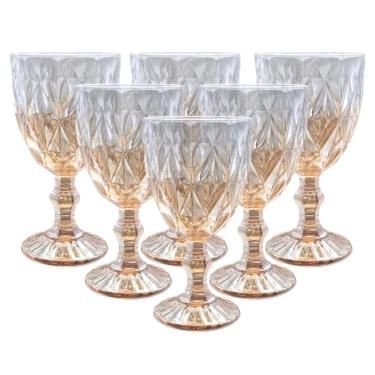 Imagem de Jogo de Taças Luxx Ellegance 300ml 6 und Cristal Meia Cor Metalizado