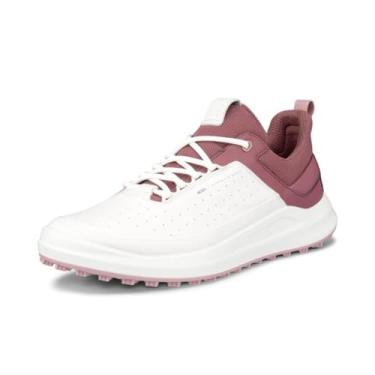 Imagem de ECCO Tênis de golfe feminino Core Hybrid impermeável, Branco/Nocturne, 8-8.5