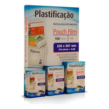 Imagem de Kit 400 Plástico Para Plastificação Crachá + Cpf + Rg + A4