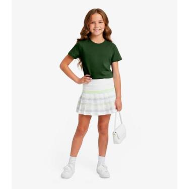 Imagem de Blusa Básica Infantil Manga Curta Lisa Soletex Verde, 6, Verde