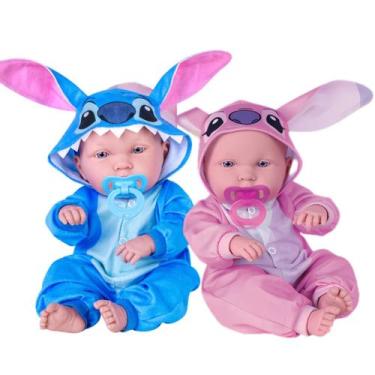 Imagem de Boneca Com Roupinha E Chupeta Baby Infantil Cotiplás, Stitch