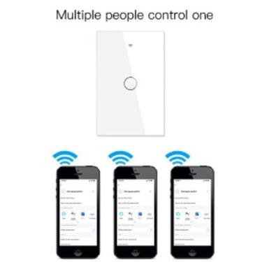 Imagem de Interruptor De Luz Inteligente Wifi Rf433 S/ Fio Neutro 110V