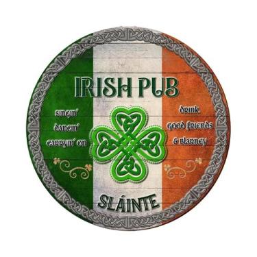 Imagem de Placa Decorativa De Madeira Estilo Retrô Com Trevo Da Sorte Para O Dia