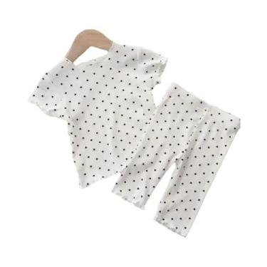 Imagem de Conjunto De Pijamas De Verão Para Meninas, Camiseta De Manga Curta Com