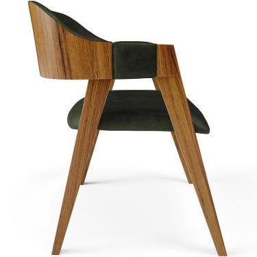 Imagem de Kit 04 Cadeiras Para Sala De Jantar E Estar Living Estofada Suran L02 Couríssimo Verde Musgo - Lyam