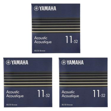 Imagem de Kit 3 Encordoamentos para Violão 80/20 Bronze Custom Light 11-52 GSA11 Yamaha