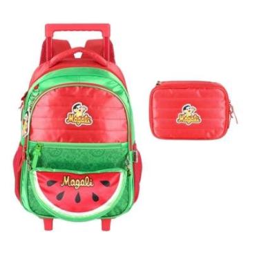 Imagem de Kit Mochila Rodinha Estojo Infantil Mônica e Magali-Feminino