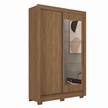 Imagem de Guarda Roupa Solteiro 2 Portas De Correr Com Espelho Lapa Jatobá - Santos Andirá