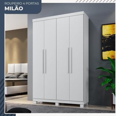 Imagem de Guarda Roupa Milao 4 Portas 3 Gavetas em MDP Benetil Moveis