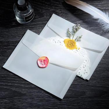 Imagem de Envelopes De Papel Sulfúrico Semi-transparente 20PCS DIY Para Cartões 