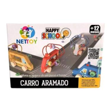 Imagem de Brinquedo Educativo Happy School Carro Aramado +12 meses Nettoy - 4003