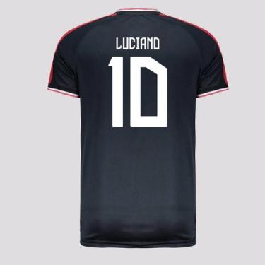 Imagem de Camisa São Paulo Hue 10 Luciano Preta e Vermelha - Spr, GG