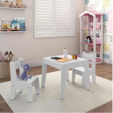 Imagem de Conjunto de Mesa Infantil com 2 cadeiras MDF Diana - Magazine L, Branc