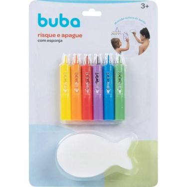 Imagem de Brinquedo Giz De Banho Risque E Apague Com Esponja Buba 7472