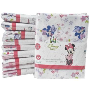 Imagem de Kit Com 2 Manta Cueiro Flanelado Disney 80X80Cm Minnie - Dugu