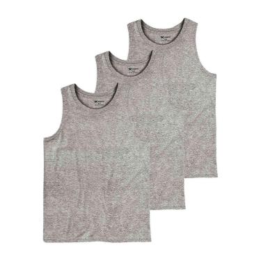 Imagem de Kit com 3 Camisetas Regata Masculina Hering 0111 Azul Marinho-Masculino