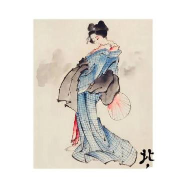 Imagem de Pôster De Pintura Em Tela Grande Onda De Kanagawa, Noite Estrelada E N