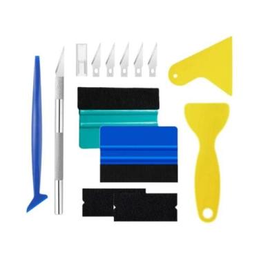 Imagem de Kit De Aplicação De Vinil: Espátula De Feltro, Cortador De Vinil, Espá