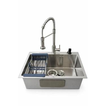 Imagem de Kit Cuba Gourmet Inox 304 Com Torneira E Acessórios Cozinha - Moreira 