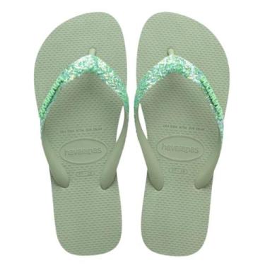 Imagem de Chinelo Havaianas Top Glitter Neon Cor:Smoke GreenTamanhos:37/38, Smok