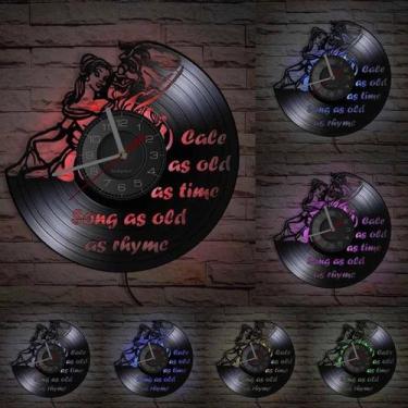 Imagem de Relógio de parede Belle Girl LED Vinyl Record Anime 30x30cm - yiweisai