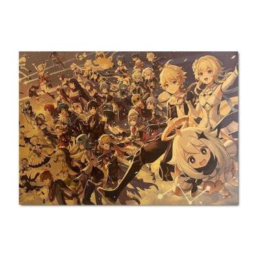 Imagem de Pôster Genshins Impacts Anime Art em papel de 51,5 x 36 cm - yiweisai