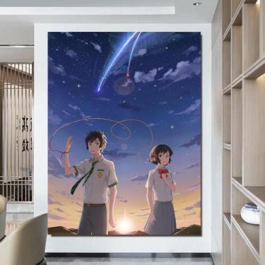 Imagem de Tapeçaria, decoração de parede, anime, seus nomes, 110x150cm - yiweisa