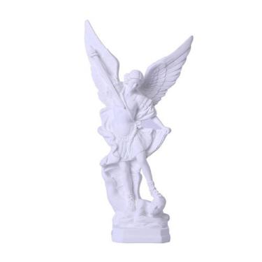 Imagem de Estatueta de escultura branca pura matando demônios de St. Milka Angel