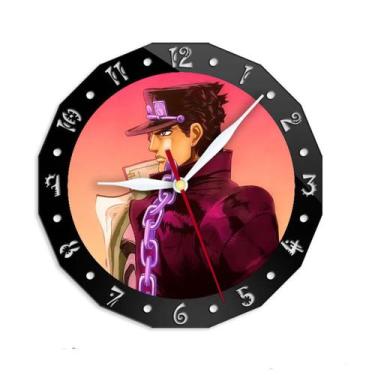 Imagem de Relógio de parede JoJo's Bizarre Adventures Kujo Jotaro Anime 30cm - y