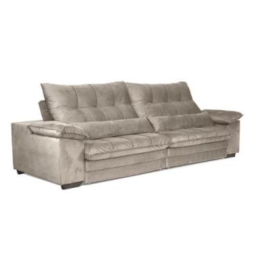 Imagem de Sofá Retrátil Reclinável 2,50m com Molas e Espuma D33 Biondi Veludocri