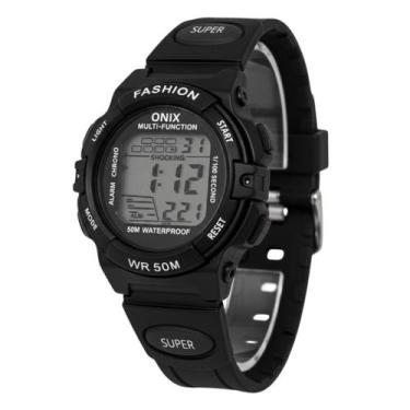 Imagem de Relógio Masculino Menino Onix IT619 0101 Preto Digital Resistente à Ág