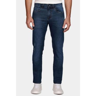 Imagem de Calça Jeans Slim Destroyed Azul-Masculino