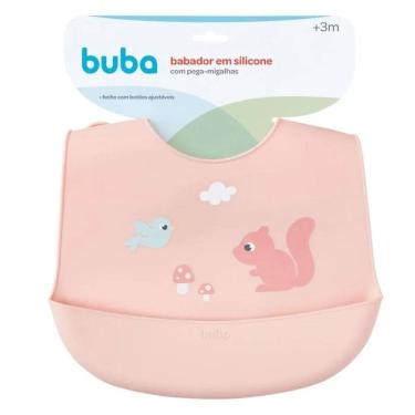 Imagem de Babador de Silicone Buba Com Pega Migalhas Cloudy Esquilo