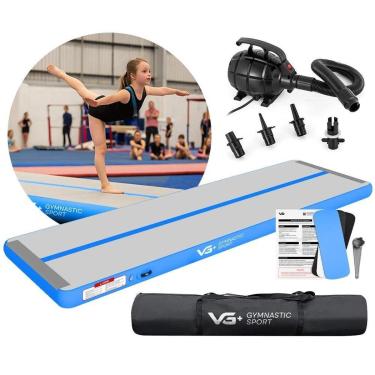 Imagem de Tapete Colchão Ginástica Inflável 5 Metros Com Bomba Elétrica Vg Plus 220V-Unissex