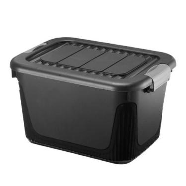 Imagem de Caixa Organizadora Multiuso Empilhavel Com Trava E Roda 30lt - - Plasn