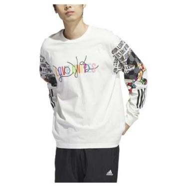 Imagem de Camiseta Adidas Manga Longa Pride Branca-Unissex