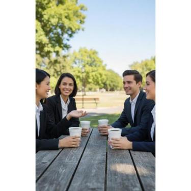 Imagem de Copo Térmico Isopor 180ml Branco C/100 - Bebidas na Temperat - Congrat