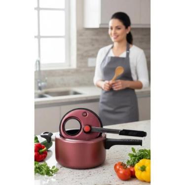 Imagem de Panela Pressão 3L Cereja - Cozinha Rápida e Segura - Congratulations S