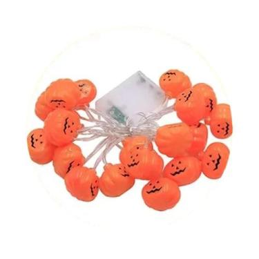 Imagem de Luzes De Cordão LED De Abóbora Para Halloween, Alimentadas Por Bateria