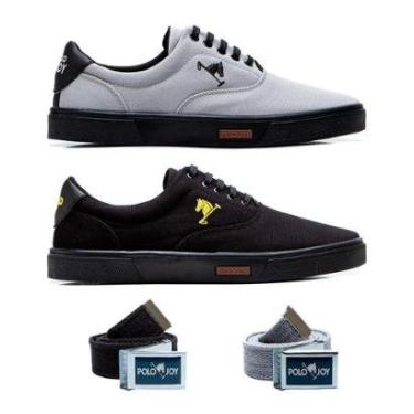Imagem de Kit 2 Tênis Casual Em Lona E 2 Cintos Polo Joy-Masculino